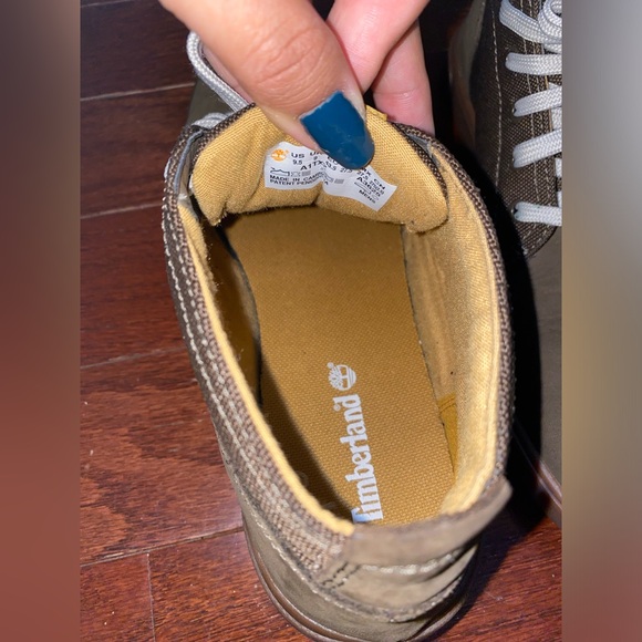 Timberland suede canvas olive ankle boots - Picture 7 of 12